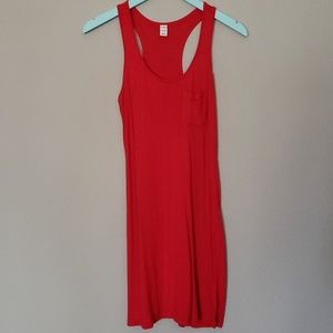Old Navy Long Tank Top Style Red Dress
